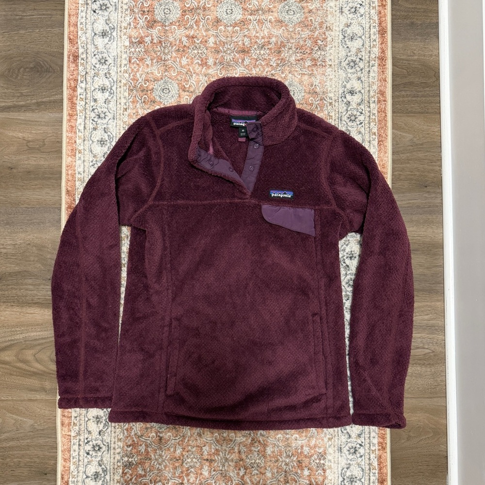 Patagonia Maroon Fleece Pullover Size XS